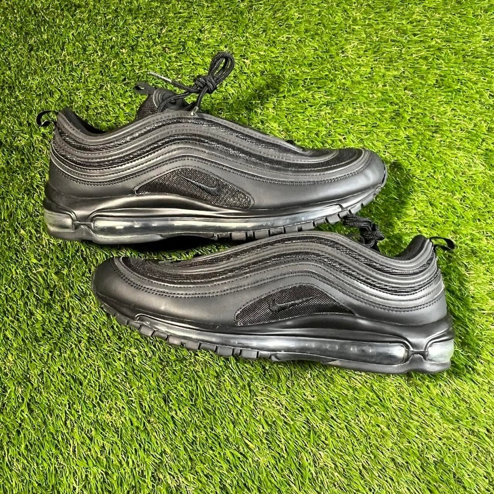 Nike Air Max 97 Triple Black Athletic Running Shoes Sneakers Men's 12